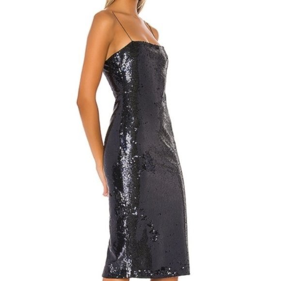 NWT Likely Reese Dress Navy Blue Midi Spaghetti - Picture 3 of 9